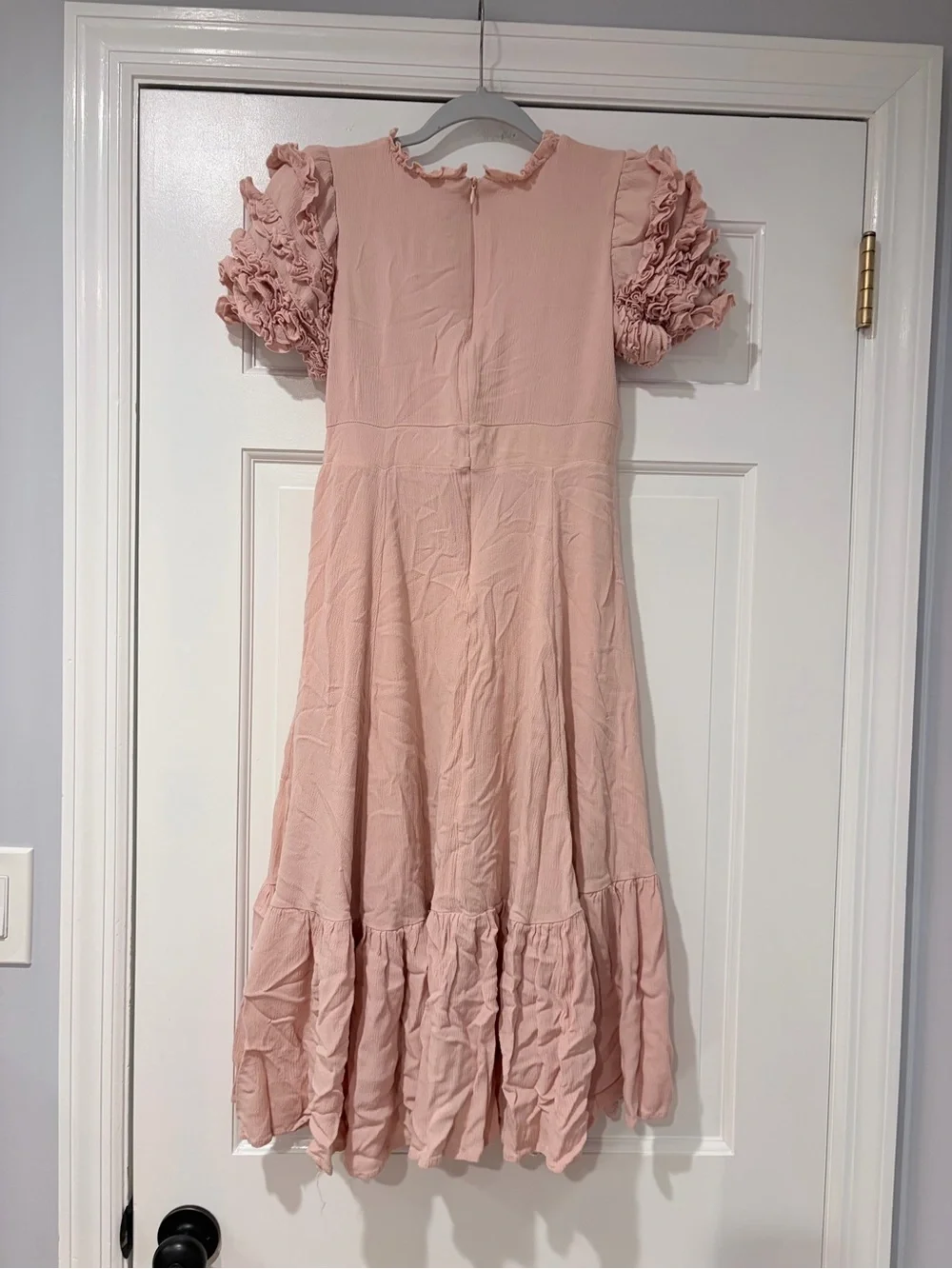 Mia Joy Girls Pink Ruffle Sleeve Dress – Size 10